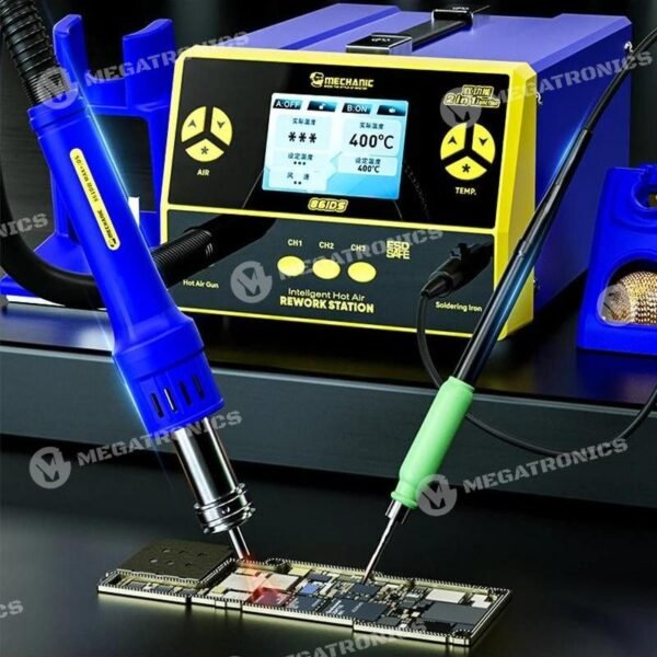 megatronics venta de accesorios y herramientas especializadas en servicio tecnico de celulares y tecnologia ESTACION DE SOLDAR MECHANIC 861DS 005