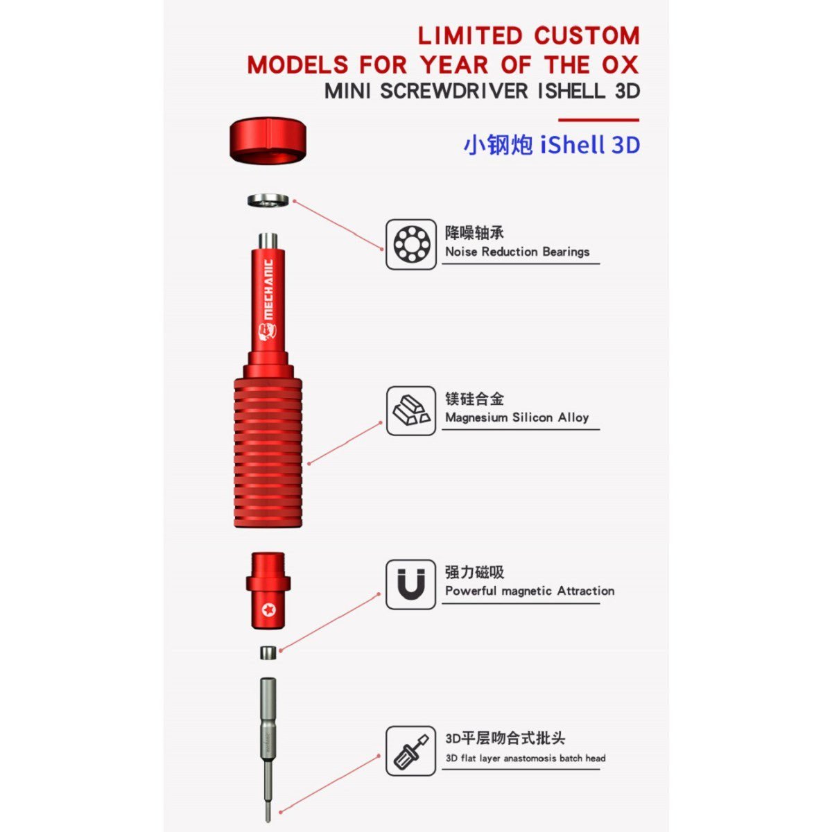 DESTORNILLADORES MECHANIC ISHELL 3D MAX - megatronics-tienda.com