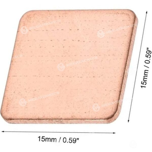 UXCELL PAD DE COBRE PARA DISIPAR EL CALOR 15MM x 15MM x 1.0MM