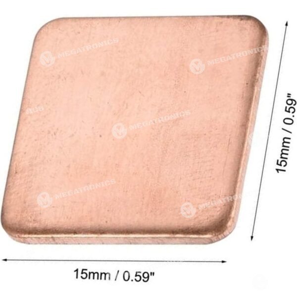 UXCELL PAD DE COBRE PARA DISIPAR EL CALOR 15MM x 15MM x 1.2MM