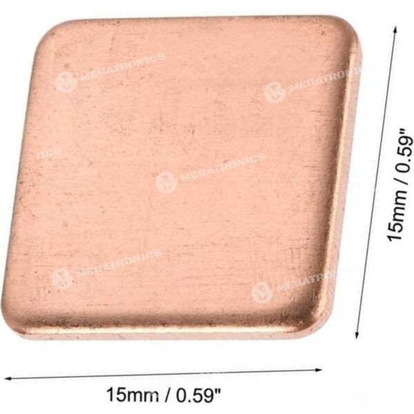 UXCELL PAD DE COBRE PARA DISIPAR EL CALOR 15MM x 15MM x 1.5MM