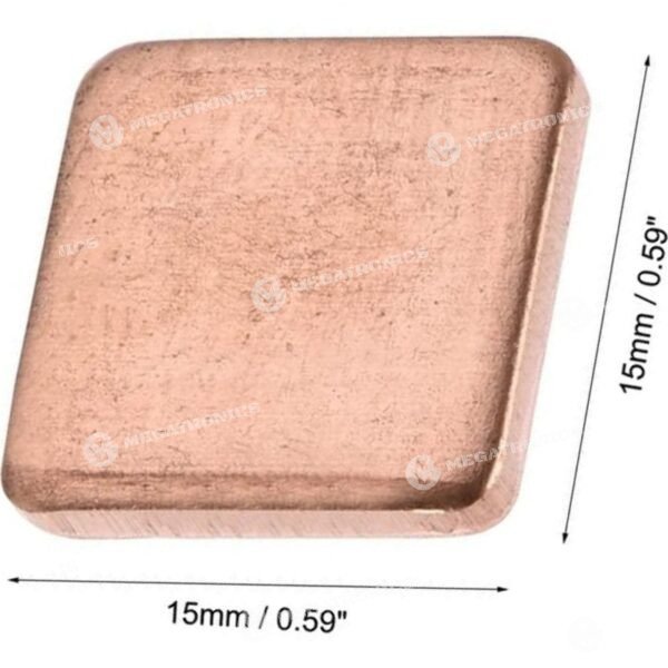 UXCELL PAD DE COBRE PARA DISIPAR EL CALOR 15MM x 15MM x 2.0MM