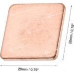 UXCELL PAD DE COBRE PARA DISIPAR EL CALOR 20MM x 20MM x 1.2MM