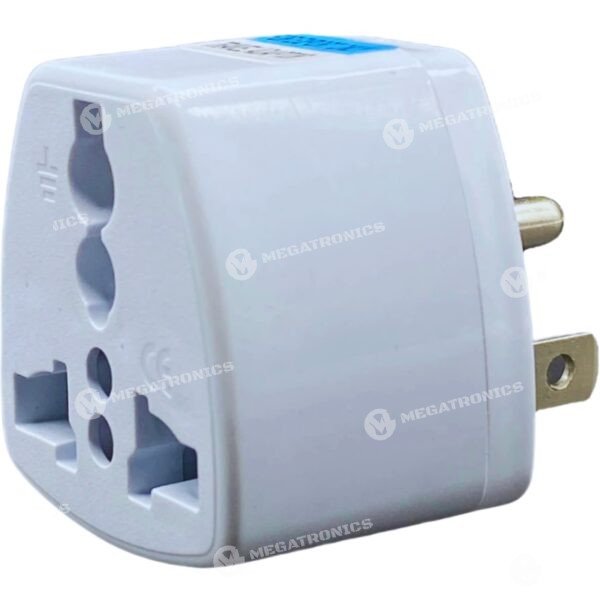 MECHANIC 1 PUNTA REDONDA 2 PUNTAS PLANAS 10A 250V BLANCO ADAPTADOR DE ENCHUFE UNIVERSAL