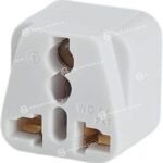 MECHANIC 2 PUNTAS PLANAS 10A 250V BLANCO ADAPTADOR DE ENCHUFE UNIVERSAL (2)