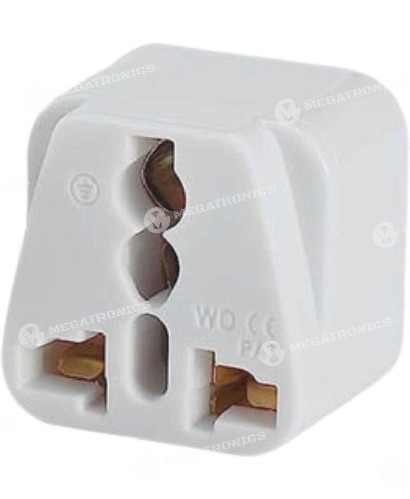 MECHANIC 2 PUNTAS PLANAS 10A 250V BLANCO ADAPTADOR DE ENCHUFE UNIVERSAL (2)